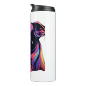 Greyhound Neon Design Thermosbecher (Nach rechts gedreht)