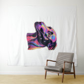 Greyhound Neon Design Wandteppich (Beispiel (Horizontal))