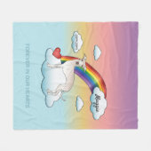 Greyhound-Niedlich-Hund-Rainbow-Memorial Fleecedecke (Vorderseite (Horizontal))