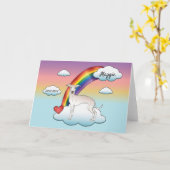 Greyhound-Niedlich-Hund-Rainbow-Memorial Karte (Gelbe Blume)