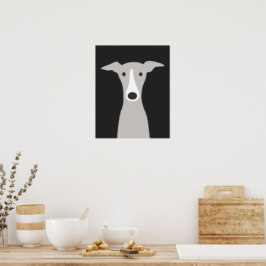 Greyhound Niedlich Whippet Dog Poster (Küche)