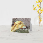Greyhound Note Card (a39) Karte (Gelbe Blume)