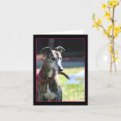 Greyhound notecard karte (Gelbe Blume)