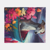 Greyhound on a Paddle: Ein Landschaftliches Abente Fleecedecke (Vorderseite (Horizontal))