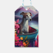 Greyhound on a Paddle: Ein Landschaftliches Abente Geschenkanhänger (Vorderseite)