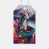 Greyhound on a Paddle: Ein Landschaftliches Abente Geschenkanhänger (Rückseite)