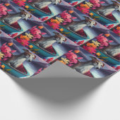 Greyhound on a Paddle: Ein Landschaftliches Abente Geschenkpapier (Ecke)