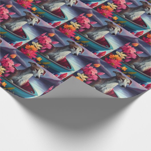 Greyhound on a Paddle: Ein Landschaftliches Abente Geschenkpapier (Ecke)