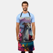 Greyhound on a Paddle: Ein Landschaftliches Abente Schürze (Getragen)