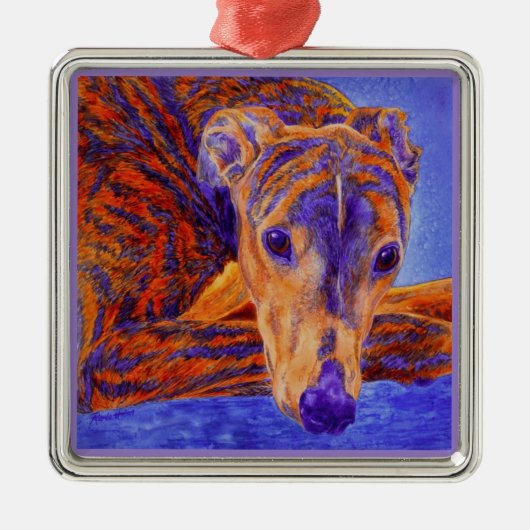 Greyhound Ornament - "Ace" (Vorne)
