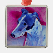 Greyhound Ornament - "Blue Boy" (Vorne)