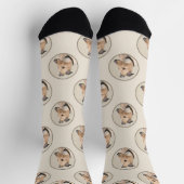 Greyhound Painting Fawn Niedlich Original Haustier Socken (Oben)
