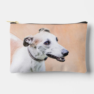 Greyhound Painting Niedlich Red White Original Dog Zubehörtasche