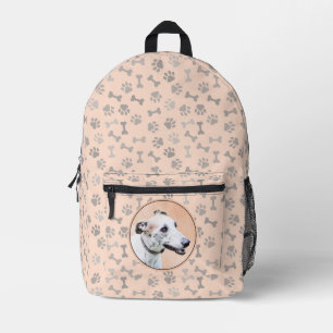 Greyhound Painting - Niedliche Original Hunde Kuns Bedruckter Rucksack