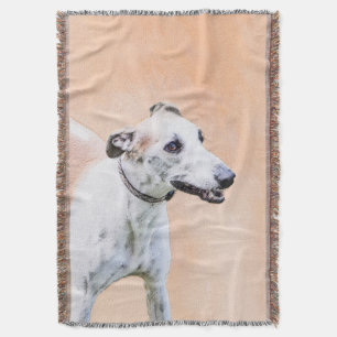 Greyhound Painting - Niedliche Original Hunde Kuns Decke