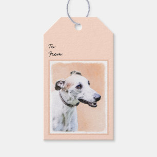Greyhound Painting - Niedliche Original Hunde Kuns Geschenkanhänger