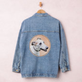 Greyhound Painting - Niedliche Original Hunde Kuns Jeansjacke (Hangar)