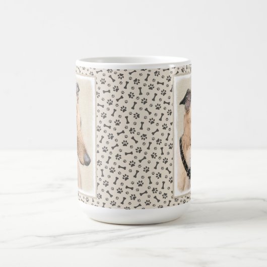 Greyhound Painting - Niedliche Original Hunde Kuns Kaffeetasse (Mittel)