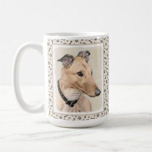 Greyhound Painting - Niedliche Original Hunde Kuns Kaffeetasse