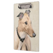 Greyhound Painting - Niedliche Original Hunde Kuns Klemmbrett (Links)