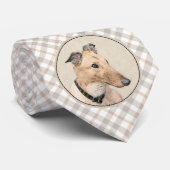 Greyhound Painting - Niedliche Original Hunde Kuns Krawatte (Gerollt)