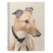 Greyhound Painting - Niedliche Original Hunde Kuns Notizblock (Vorderseite)