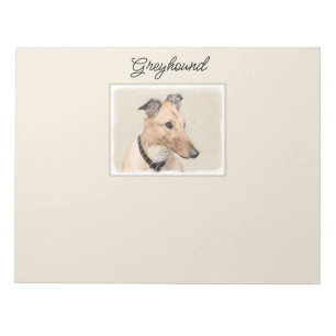 Greyhound Painting - Niedliche Original Hunde Kuns Notizblock