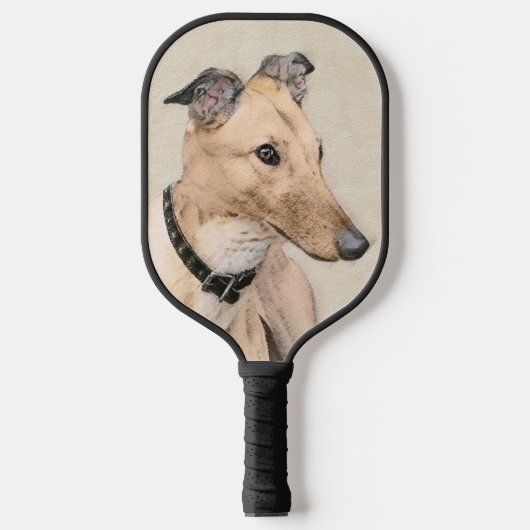 Greyhound Painting - Niedliche Original Hunde Kuns Pickleball Schläger (Vorderseite)
