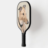 Greyhound Painting - Niedliche Original Hunde Kuns Pickleball Schläger (Links)