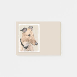 Greyhound Painting - Niedliche Original Hunde Kuns Post-it Klebezettel