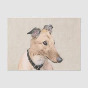 Greyhound Painting - Niedliche Original Hunde Kuns Seidenpapier