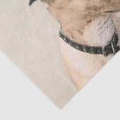 Greyhound Painting - Niedliche Original Hunde Kuns Seidenpapier (Ausschnitt)