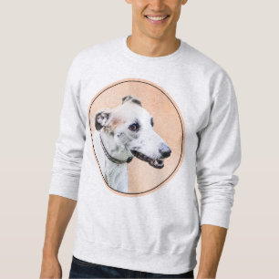 Greyhound Painting - Niedliche Original Hunde Kuns Sweatshirt