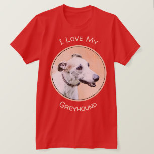 Greyhound Painting - Niedliche Original Hunde Kuns T-Shirt
