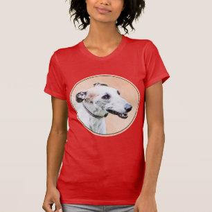 Greyhound Painting - Niedliche Original Hunde Kuns T-Shirt