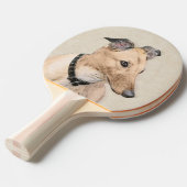Greyhound Painting - Niedliche Original Hunde Kuns Tischtennis Schläger (Vorderseite)