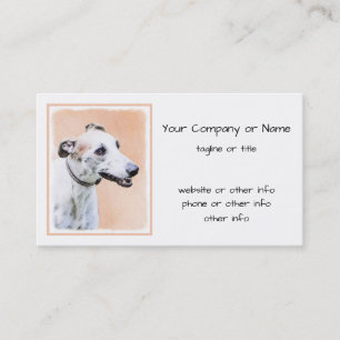 Greyhound Painting - Niedliche Original Hunde Kuns Visitenkarte
