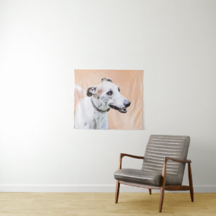 Greyhound Painting - Niedliche Original Hunde Kuns Wandteppich