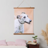 Greyhound Painting - Niedliche Original Hunde Kuns Wandteppich Mit Holzrahmen (Schlafzimmer)
