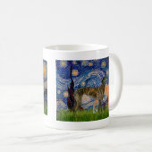 Greyhound Pair - Starry Night Kaffeetasse (VorderseiteRechts)