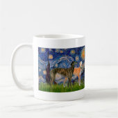 Greyhound Pair - Starry Night Kaffeetasse (Links)