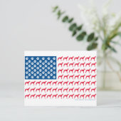 Greyhound Patriotic Flag Postkarte (Stehend Vorderseite)