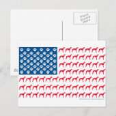 Greyhound Patriotic Flag Postkarte (Vorne/Hinten)