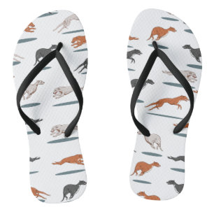 Greyhound Pattern Badesandalen