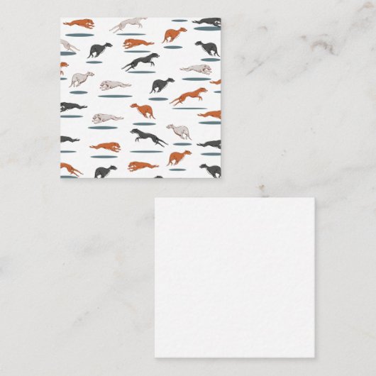 Greyhound Pattern Mitteilungskarte (Vorne/Hinten)