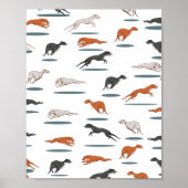 Greyhound Pattern Poster (Vorne)