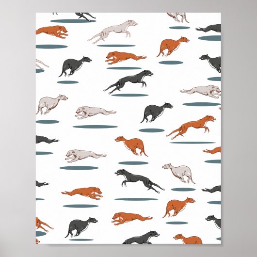 Greyhound Pattern Poster (Vorne)