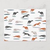 Greyhound Pattern Postkarte (Vorderseite)