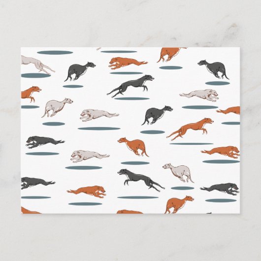 Greyhound Pattern Postkarte (Vorderseite)