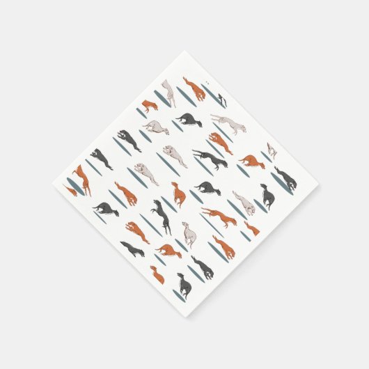 Greyhound Pattern Serviette (Ecke)